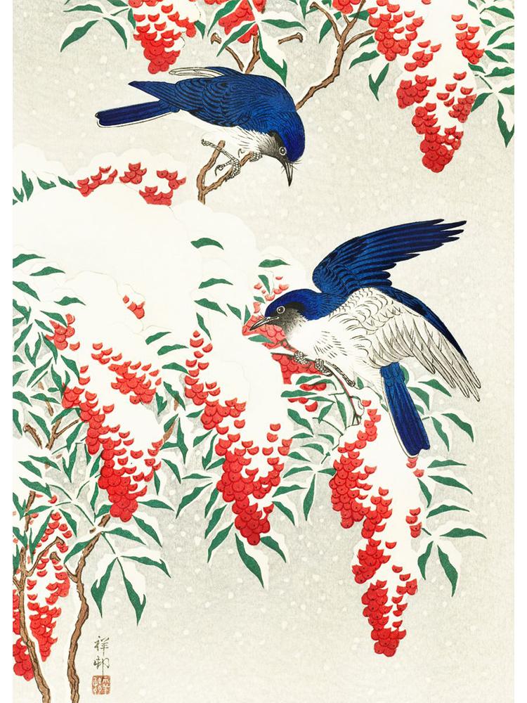 Japan Artist Ohara Koson Classic Artwork Poster Canvas Painting Monkey Goose Flower Birds Wall Art For Living Room Home Decor