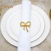 6Pcs Wedding Party Napkin Rings Vibrant Color Sparkling Exquisite Metal Napkin Buckles Dining Table