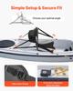 Kayak Seat, 1 Pack 31 mm Thick, Universal Paddle Board Seat with Back Support, Sit-on-Top Soft Padded Cushion with Storage Bag & Adjustable Straps for