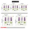 2pcs 2D flat printing Curtain Watercolor Lavender Thyme Flowers Polyester Without Electricity Holiday Decorations for Outdoor