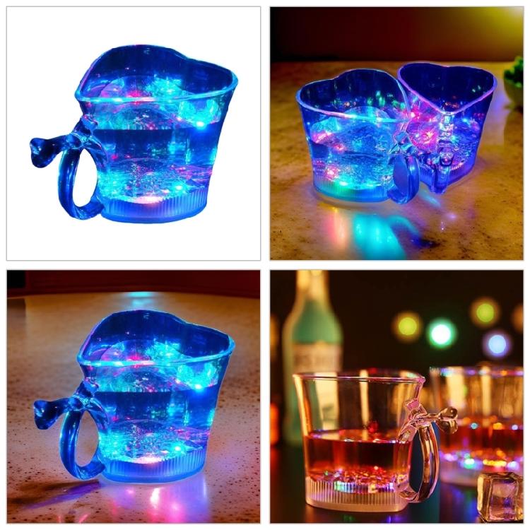Love Heart Cup LED Colorful Cups LED Luminous Cup Colorful Lighting Cups PP Texture Suitable for Parties and Celebration