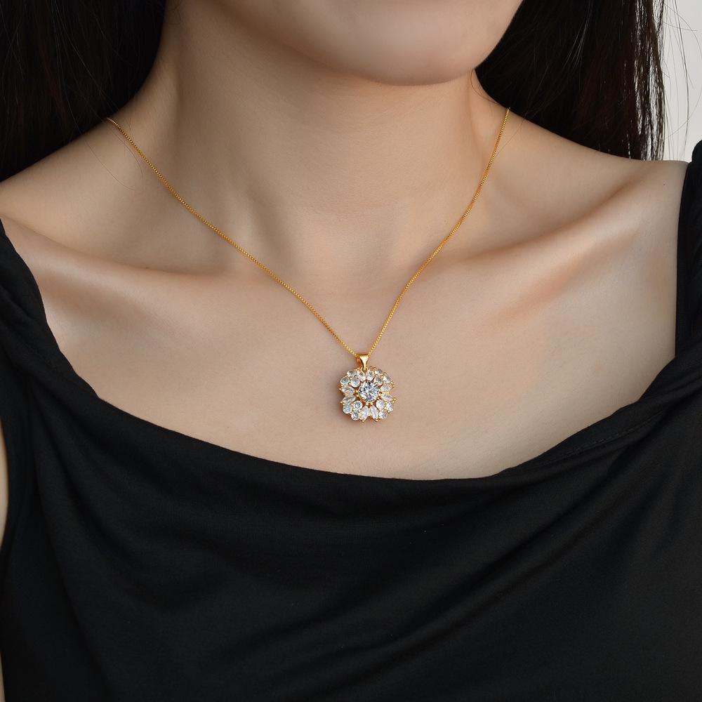 Luxury Moissanite 1-Carat Pendant Necklace in S925 Sterling Silver