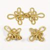 5PCS Gold Wire Chinese Cheongsam Button Dragonfly Knot Fastener Closures