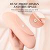 Silicone Makeup Brush Organizer Pouch, Dustproof Cosmetic Tool Storage Bag, Portable Travel Makeup Clutch