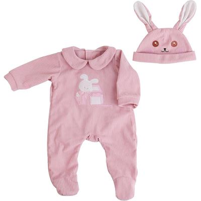 Silicone Reborn Baby Dolls Girl Clothes Outfit Accessories Pink Rabbit 46-50cm Doll Outfits Designer Fashion Doll Clothing Kit