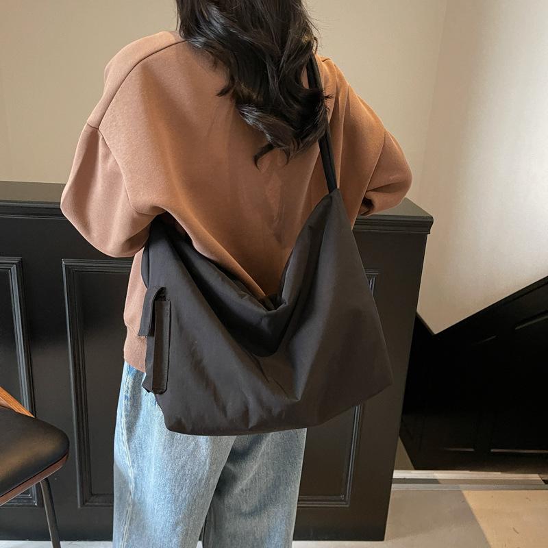 Lazy Wind Cloth Bag New Large-capacity Bag Women's Casual Shoulder Messenger Bag Class Tote Bag