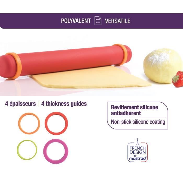ROULEAU A PATISSERIE SILICONE ROUGE - MASTRAD