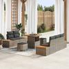 VidaXL 8-piece Garden Set with Grey Poly Rattan Cushions, Perfect for Outdoor Use. Super Elegant 3362858