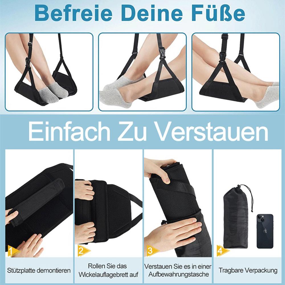 Portable Airplane Footrest Desk Foot Hammock Foot Hanger for Plane Travel Accessories