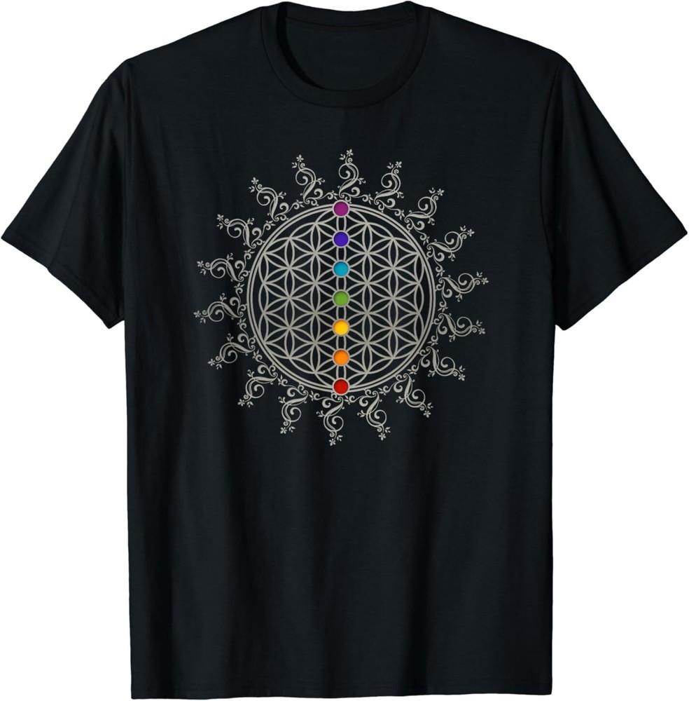 NEW Flower of Life, Chakra, Sacred Geometry, Spirituality, Yoga T-Shirt S-3XL M