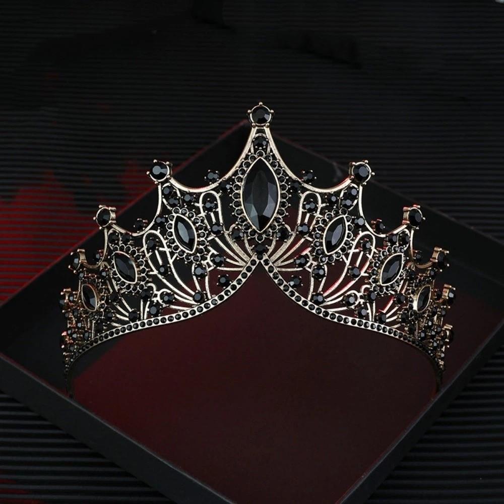 

Elegant Baroque Queen Tiaras Gorgeous Rhinestone Tiara Luxury Crystal Tiara Wedding Bride чёрный