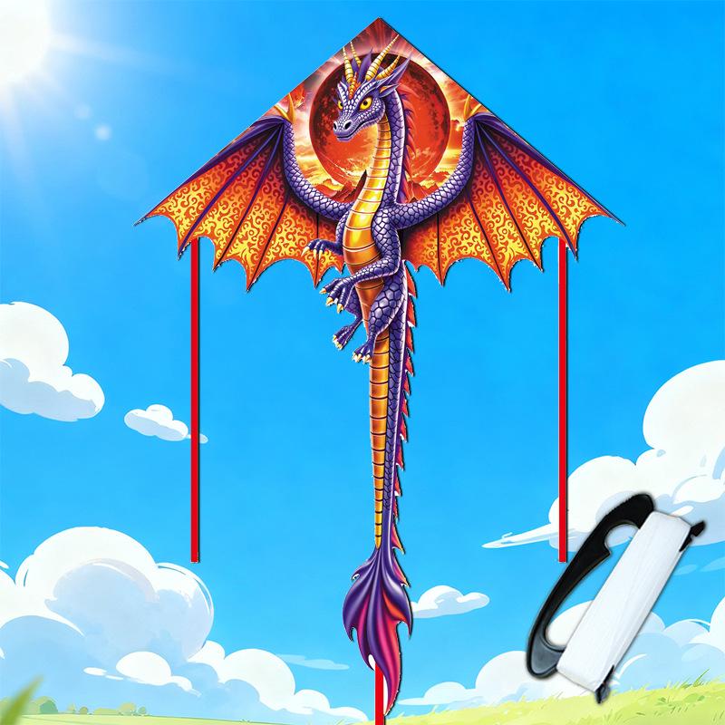 Weifang Winged Dragon Kite: Cartoon Animal Kite for Kids & Adults
