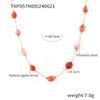 Irregular Real Natural Agate Stone Bead Combining Stainless Steel Necklace Bracelet For Women Luxury Elegant Women's Zircon Set