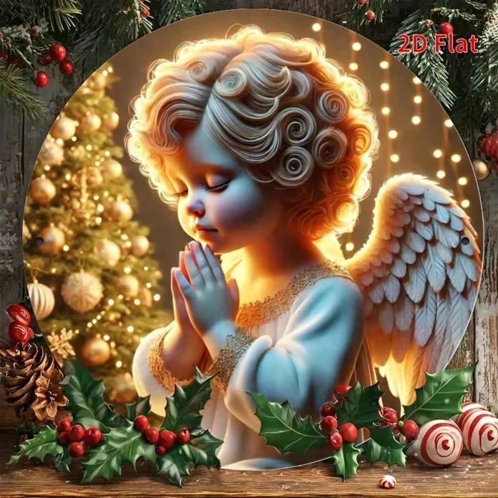 Runde Metall-Wandkunst für Wohnzimmer Schlafzimmer Dekoration, Modernes rundes Heimschild für Küche Büro, Weihnachts Halloween Geschenk