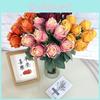 Flower Rose Elegant Bouquet With Silk Cloth For Photography And Event Decoration
