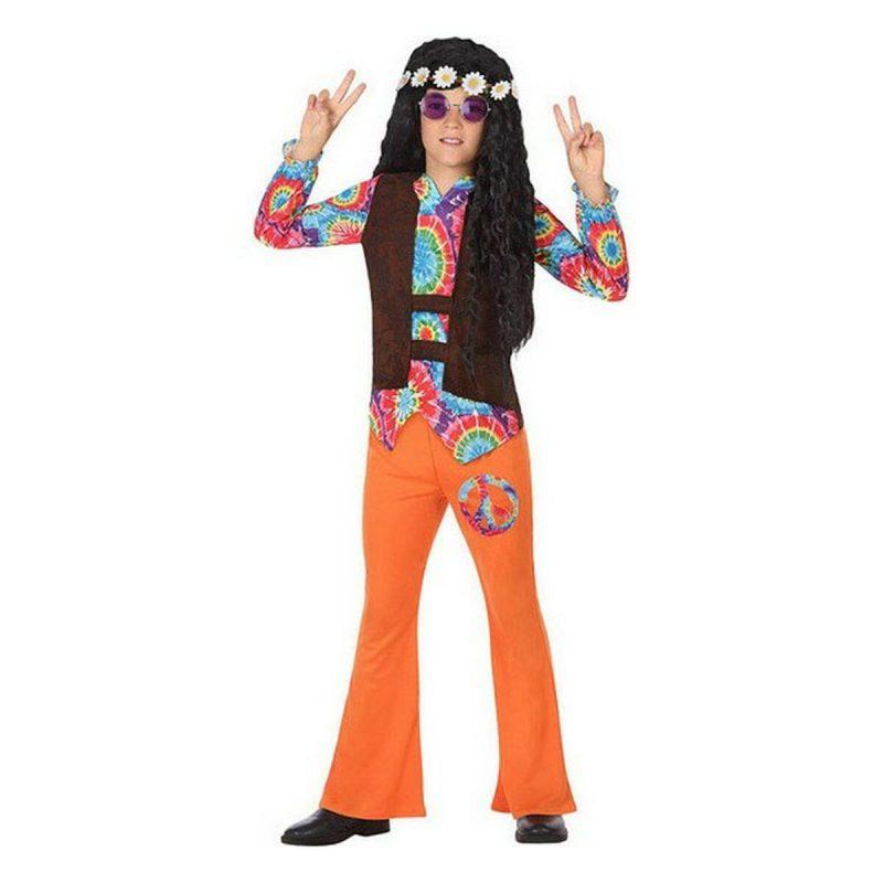 BB Carnival-Disfraz para Niños Hippie Naranja (2 Pcs) 3-4 Años