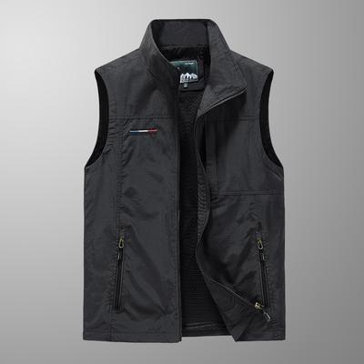 Spring and Autumn New Outdoor Casual Vest Men's Middle-aged and Young Quick-Drying Vest