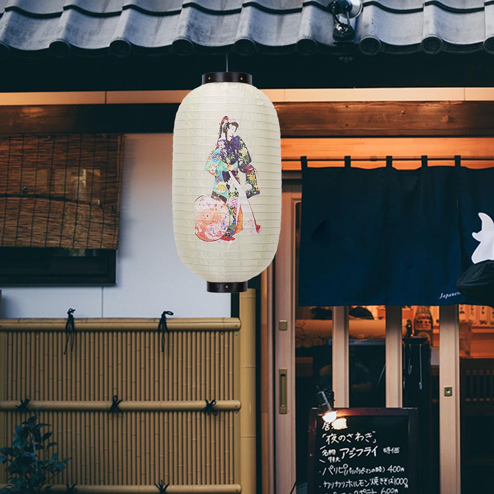 25cm Traditional Japanese Style Lantern Cloth Printing Fabric for Bar Pub Decor
