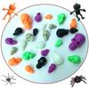 100PCS Plastic Scary Skull Heads Statue Luminous Halloween Desktop Decorations  Festival Supplies