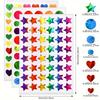 3pcs/packLaser Star Heart Dot Stickers Colorful Glass Bottle Gift Packaging Bag Decoration Stickers Reward Adhesive Labels Seali