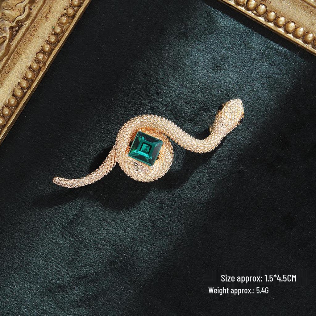 Halloween Retro Zodiac Snake Brooch - Enamel Pin Suit Accessory