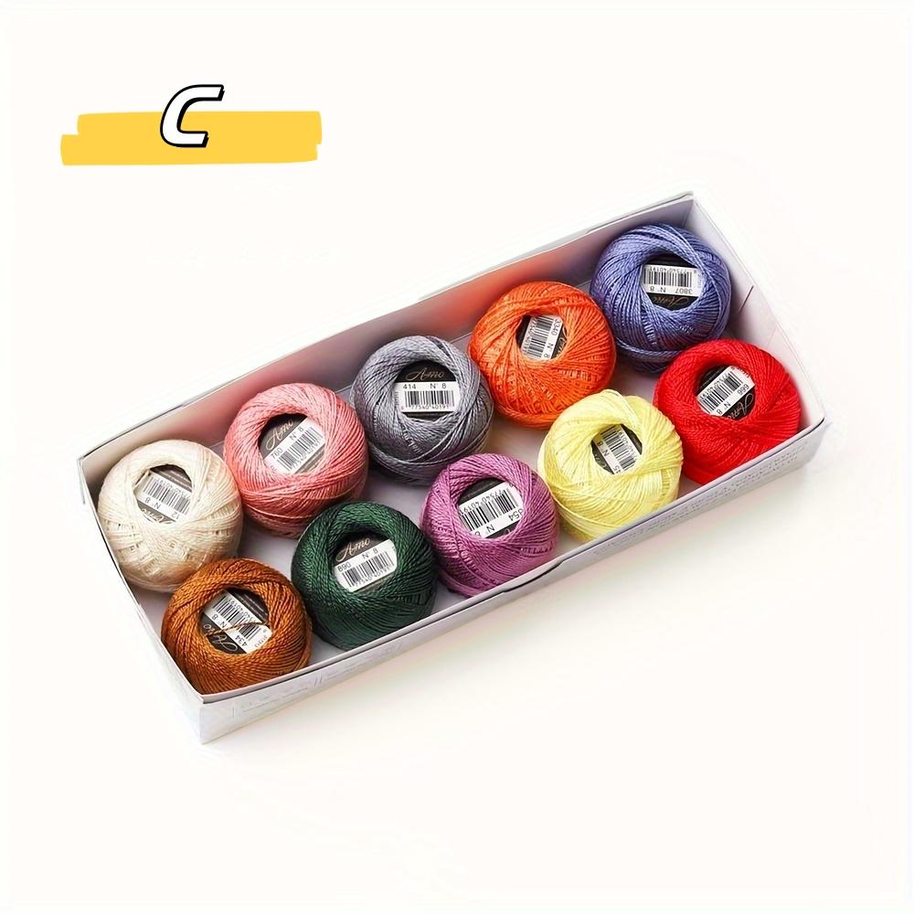 

Нитки для вязания крючком, размер 8, двойной мерсеризованный длинноволокнистый египетский хлопок, жемчуг, 70 цветов в наличии, 10 мотков, коробка, 43 ярда