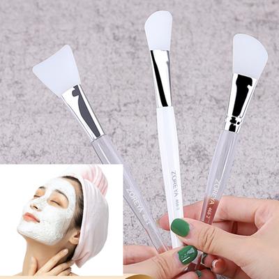Beauty Makeup White Silicone Mask Brush Transparent Handle Soft Slanted Head Mask Tool Makeup Brush