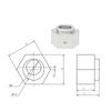 Eccentric Hex Nut Engraver Isolator for 3D Printer, Carbon Steel, Nickel-Plated, Inner Diameter 5".