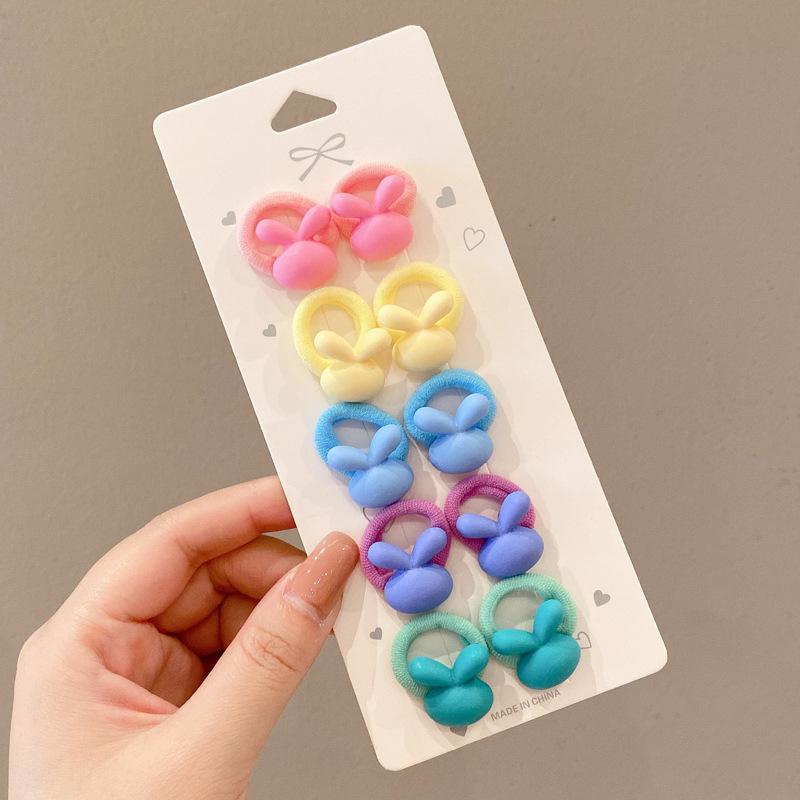 10-30PCS/Set, Cute Cartoon Animals, Hair Bands, Girls, Elastic Rubber Band, Headwear, Hair Accessories