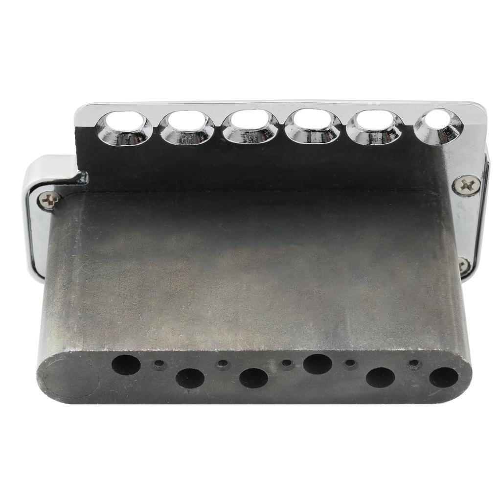 Wilkinson WVP6-SB 10.8mm 5+1 Hole Tremolo Bridge Unit with Stainless Steel Saddles and Full Steel Block for Imported/Japanese Strat Guitars, Chrome