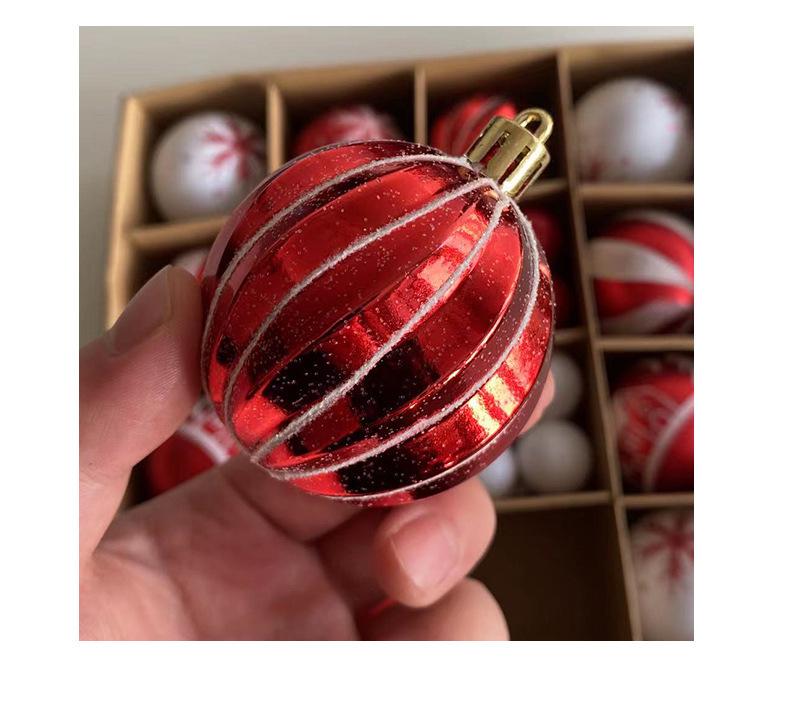 Hong Kong Love Christmas Ornament Set: Creative Painted Hanging Balls for Tree & Party