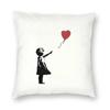 Classic Banksy Street Graffiti Pop Art Square Throw Pillow Case Home Decorative Girl With Red Balloon Cushion Cover For Sofa Car