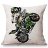 Xtreme Sport Motorcycle Stunting Riding Mtx Cute Cartoon Stunters Decorative Sofa Throw Pillow Case Cotton Linen Cushion Cover