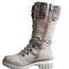 Plus size Martin boots women's new snow boots for autumn and winter Mid-cut thick heel women's knight boots