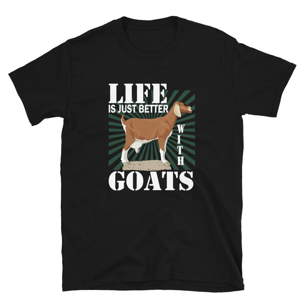 Life Is Better With Goats Funny Goat Animal T-Shirt
