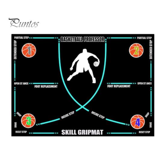 Basketball Footwork Trainer Training Mat Non-Slip Low Noise System Dribbling Agility Footstep for at Home Speed