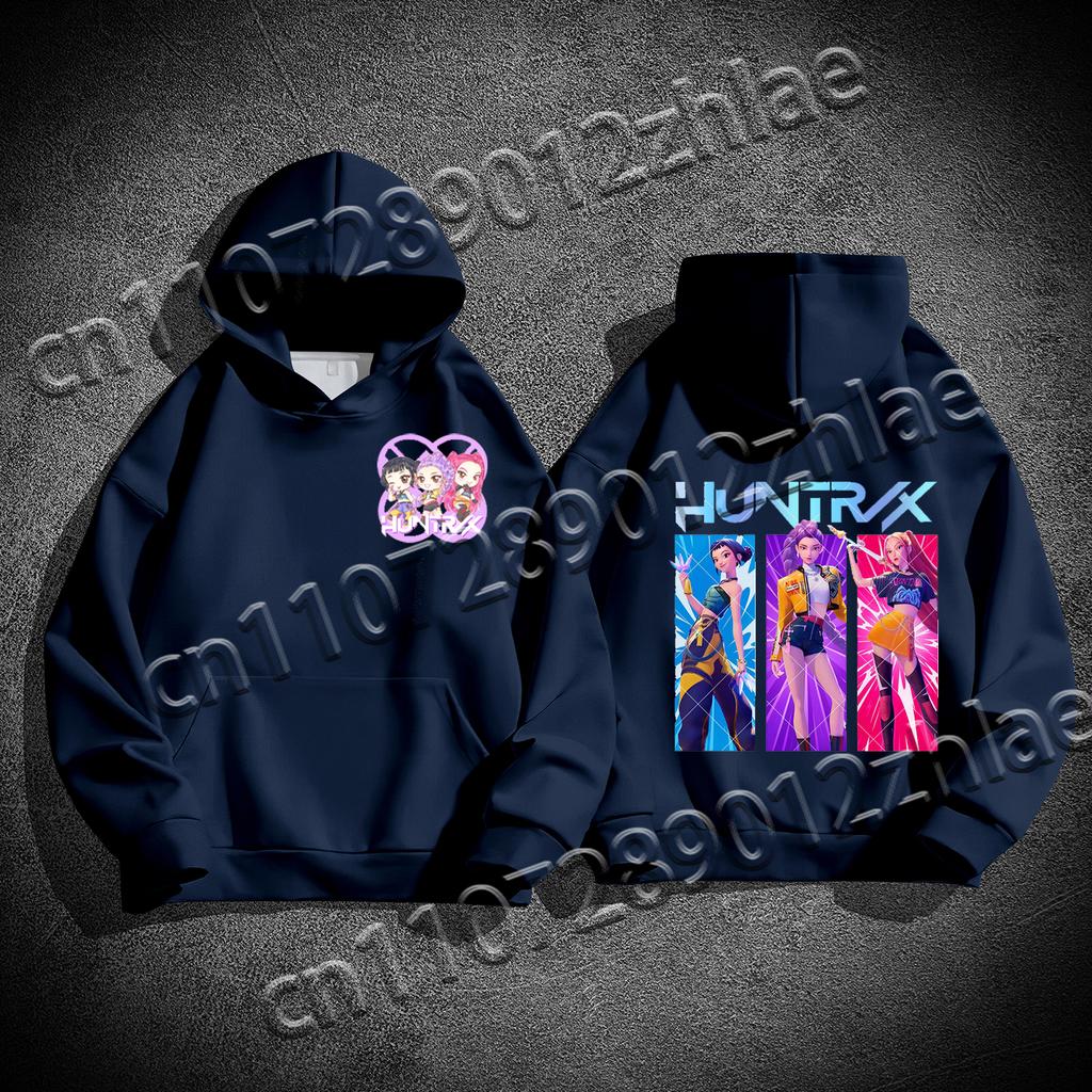 2025 Kpop Demon Hunter Best Selling High Quality Flannelette Adult Sweater Loose Comfortable Quick Drying Adult Hooded Sweater