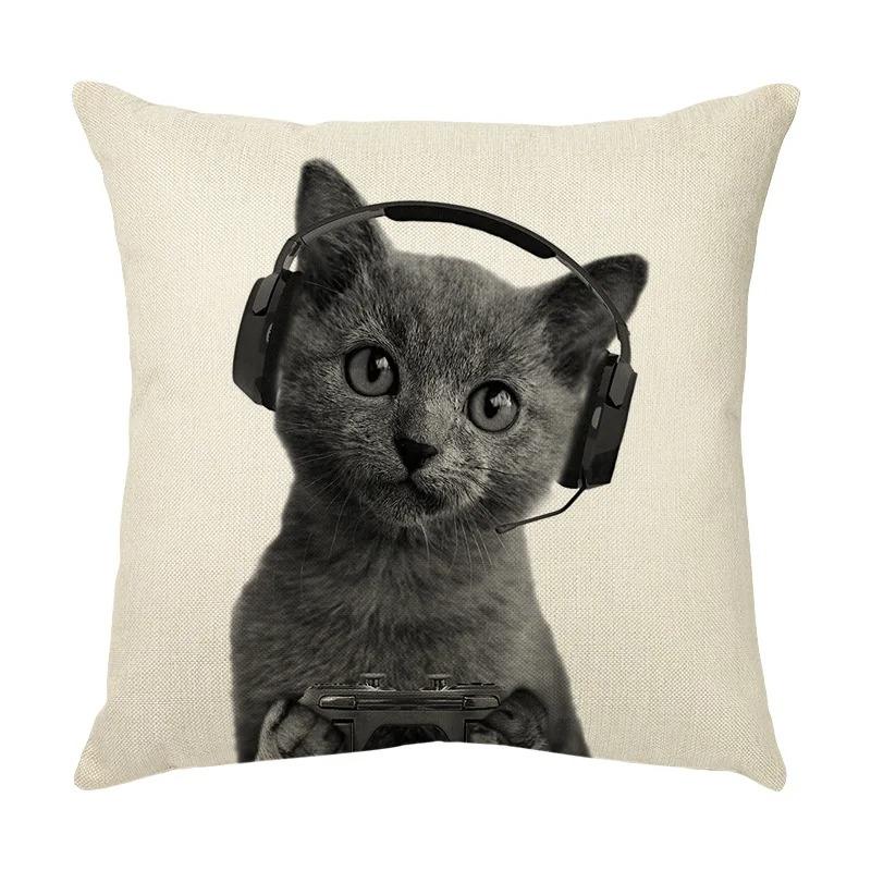 Cute Cat Pillowcase Car Ornaments Living Room Office Home Pillowcase