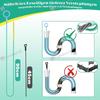 Drain Cleaner Spiral Hook Sticks Pack of 4,90 cm Anti-Break Steel with Nylon Coating,Drain Cleaner and Hair Catcher for Bathtub,Sewers