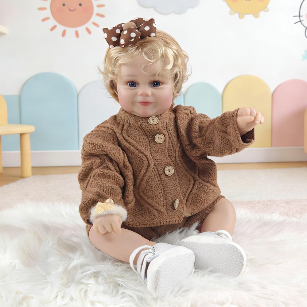 

Children s Play Toys Bathable Cute Simulation Doll Reborn Doll Full Body Soft Silicone Vinyl Material Realistic and Soft Touch High Quality Doll 20inch Full rubber doll