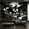 Collingwood Football Club Wandteppich Ästhetisches Wandbehang Gedruckter Stoffdecke Dekorative Wandteppiche für Schlafzimmer Wohnzimmer Heimdekoration