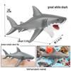 Children's Realistic Megalodon & Great White Shark Marine Life Toy Model