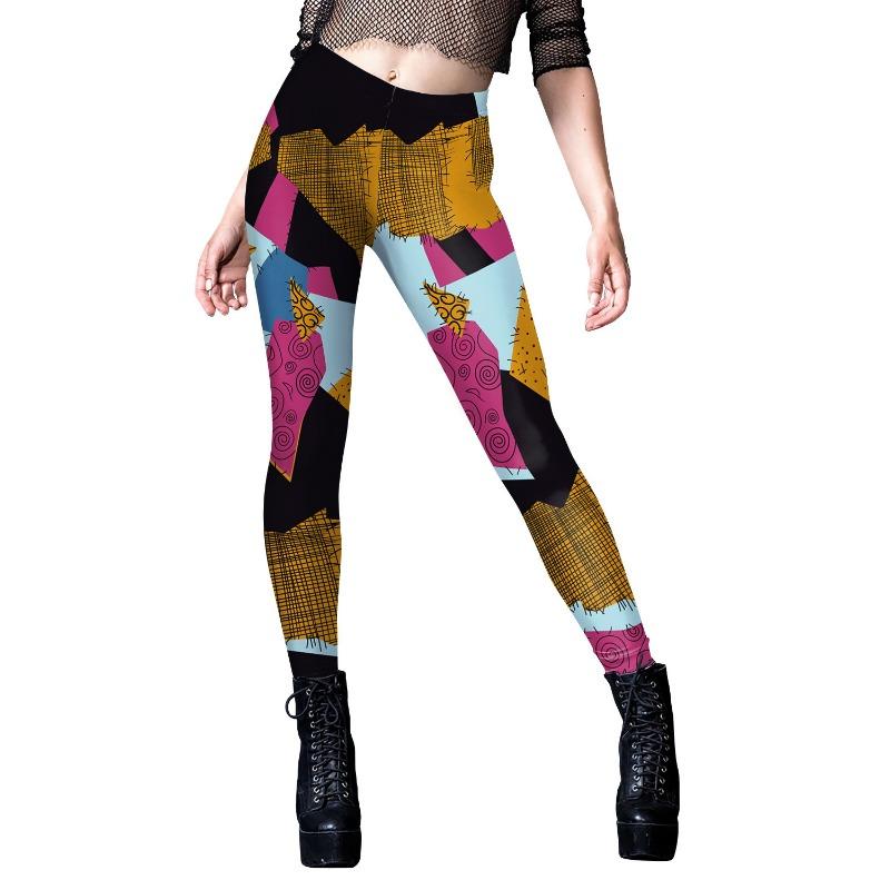 Christmas Horror Nightwear Pants Sally Halloween Digital Printing Hip Lift Shapewear Leggings Women