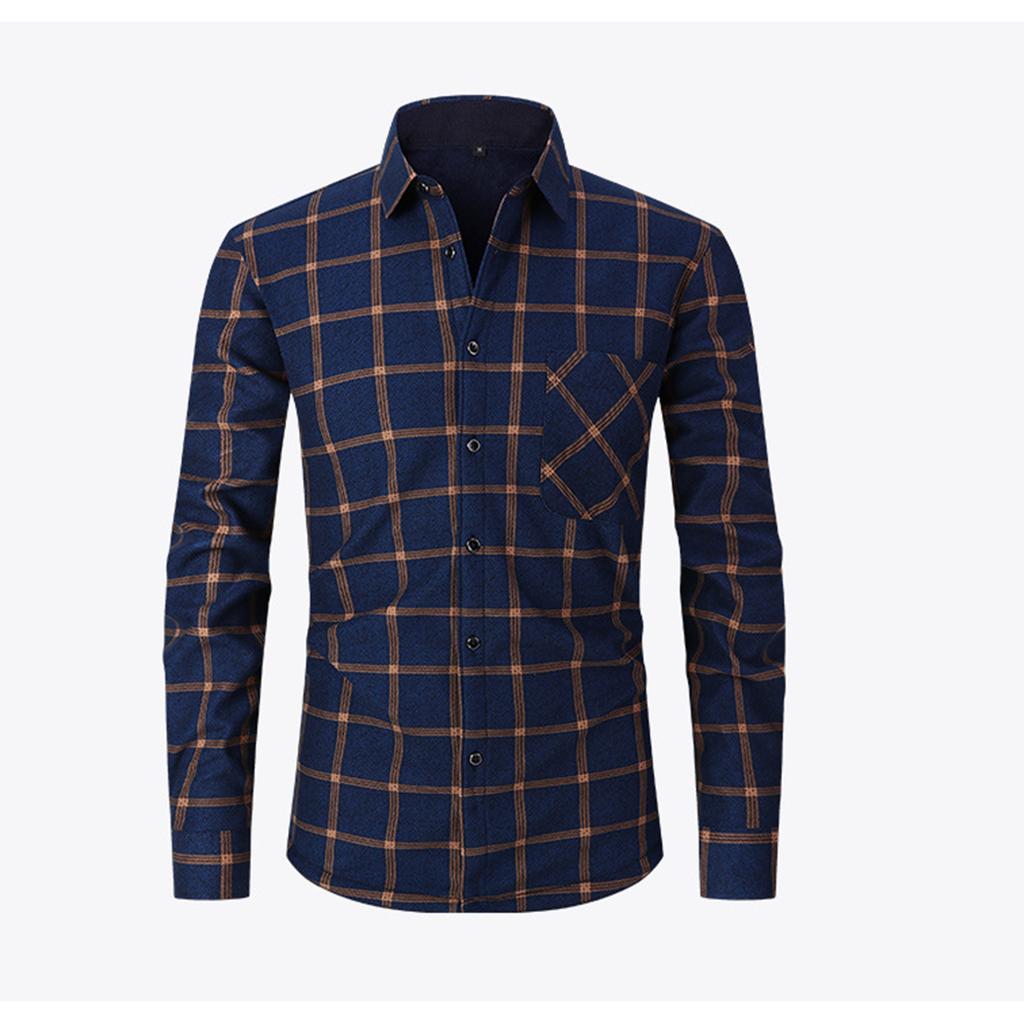 Men's Flannel Button-Up Jacket | Plaid, Fleece Lined, Chest Pockets ,Warm , Casual & Stylish | For Daily, Work & Weekend