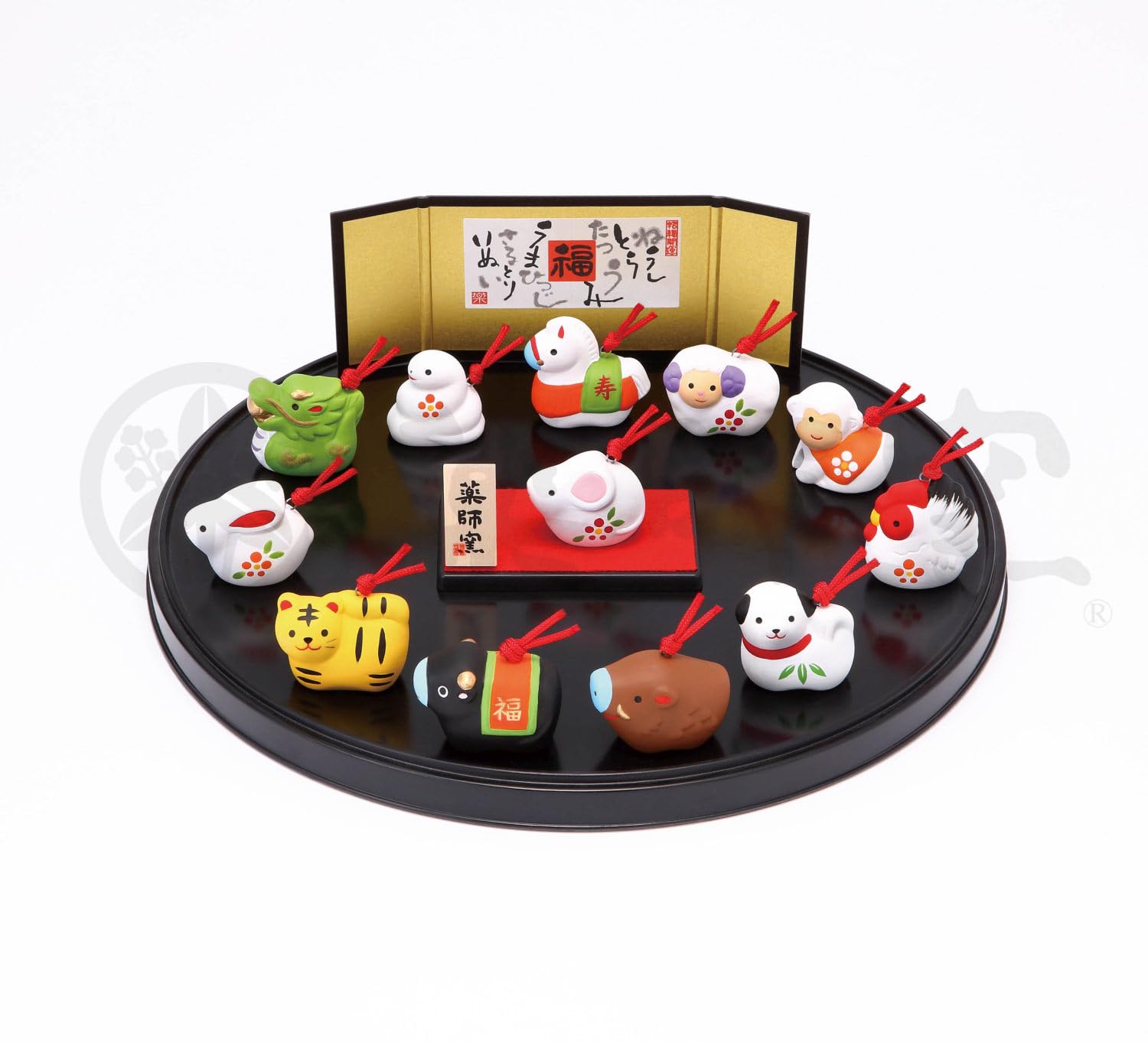 

Yakushigama (Yakushigama) Nishikisai Lucky Zodiac Ornament, Clay Bell [93] Zodiac Ornament, New Year s Ornament, Interior Decoration, Auspicious Charm