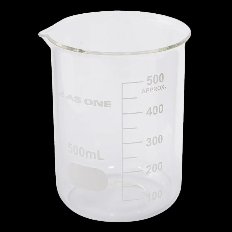 AS ONE 500mL Borosilicate Glass Low Form Beaker