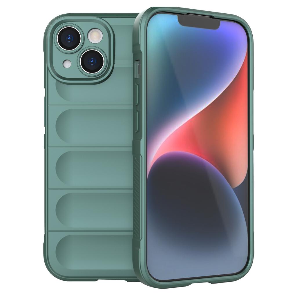 For iPhone 15 Soft TPU Cell Phone Case Anti-drop Rugged Phone Back Cover