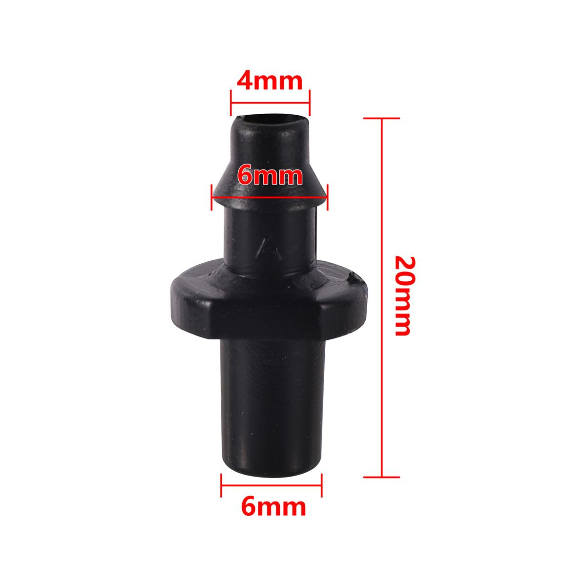 

4/7mm Hose Gardening Irrigation Straight Connector OD6mm Flat and Thread Type Micro Sprinkler Head Drip Irrigation Joint 100Pcs