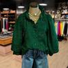 European-American V-Neck Ruffle Puff Sleeve Embroidered Women's Casual Holiday Top