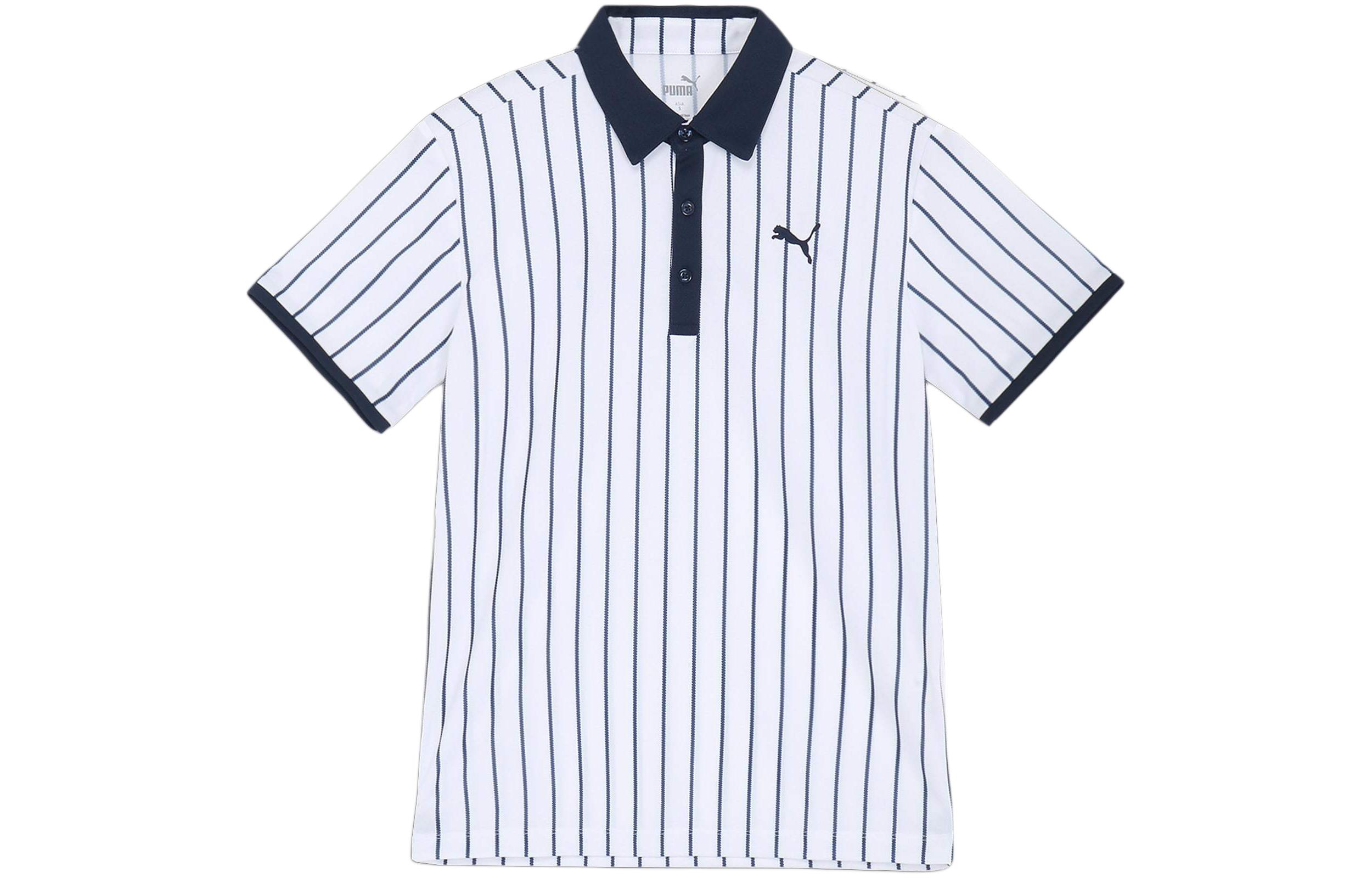 PUMA AOP Polo Shirts Men s White Polo Collar Moderate Straight Fit 627604-04 M